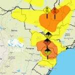 Mato Grosso do Sul está com dois alertas de tempestades para esta terça-feira