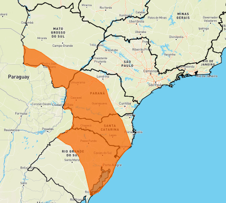 Declinio de Temperatura Inmet040922 - Mato Grosso do Sul está sob 4 alertas de queda de temperatura e tempo seco