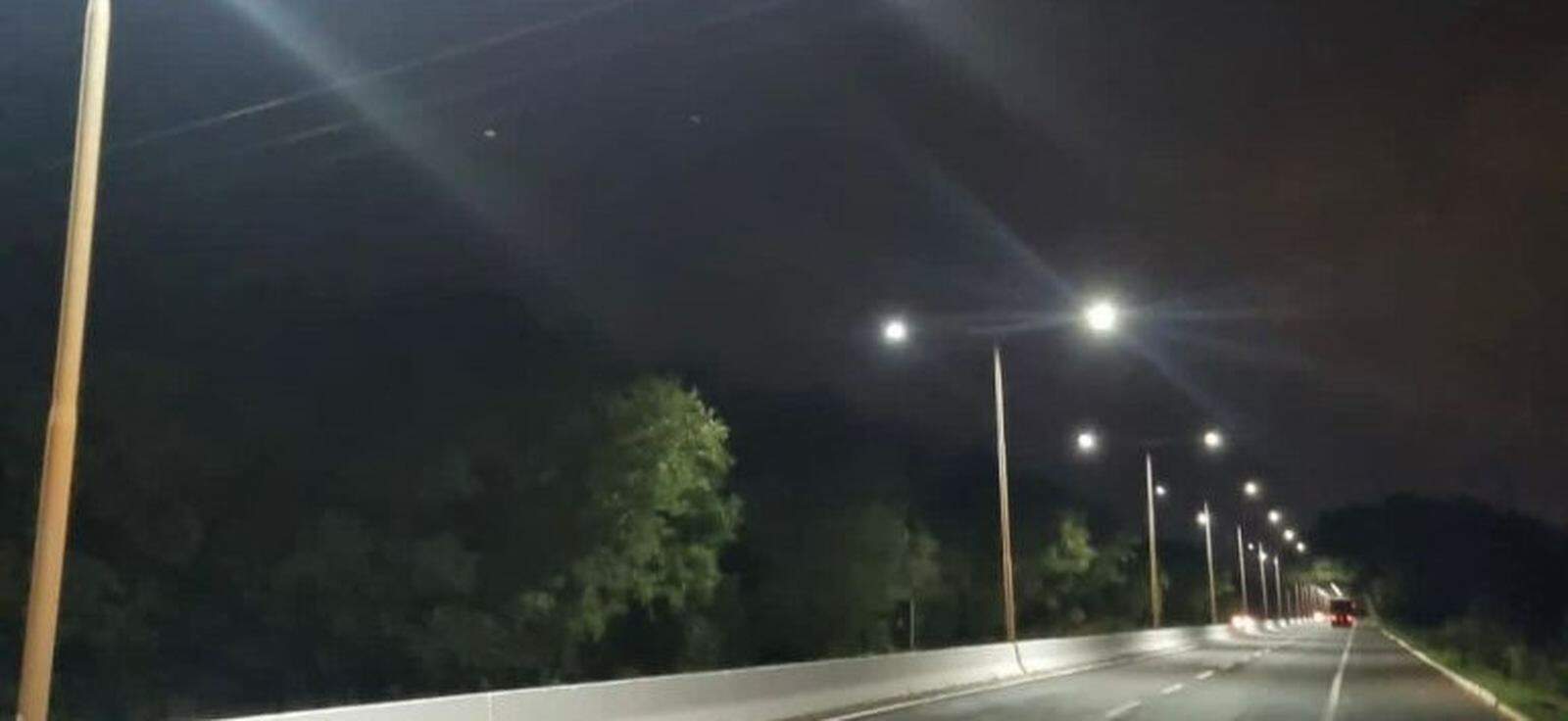 Rodovia entre Dourados e Itaporã começa a receber luminárias de LED