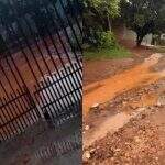 Sem asfalto, rua no Guanandi é tomada pela lama e fica intransitável após chuvas