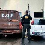 DOF apreende veículo adulterado que seria colocado a serviço do contrabando