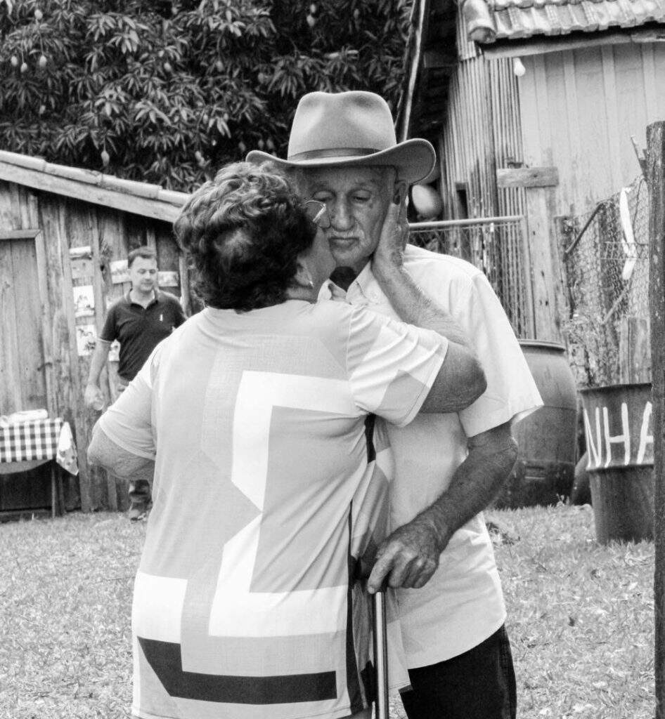 Irineu e a esposa também comemoraram 67 anos de união. Foto: Nathalia Alcântara/Arquivo Pessoal