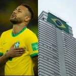 Neymar manda cobrir sua cobertura com enorme Bandeira do Brasil para receber Bolsonaro em SC