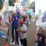 VÍDEO: No Centro de Campo Grande, adversários políticos protagonizam momento inesperado
