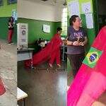 VÍDEO: Moradora de Campo Grande rouba a cena ao aparecer com look extravagante para votar