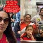 Filó de Pantanal, Dira Paes enfrenta fila quilométrica para votar em Lula: ‘mudar o país’