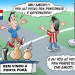 Em Pedro Juan Caballero, no Paraguai, neste domingo também tem eleições.