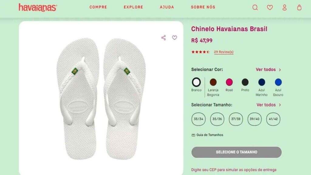 Havaianas do site