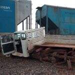 Homem colide caminhonete em trem e morre em Chapadão do Sul