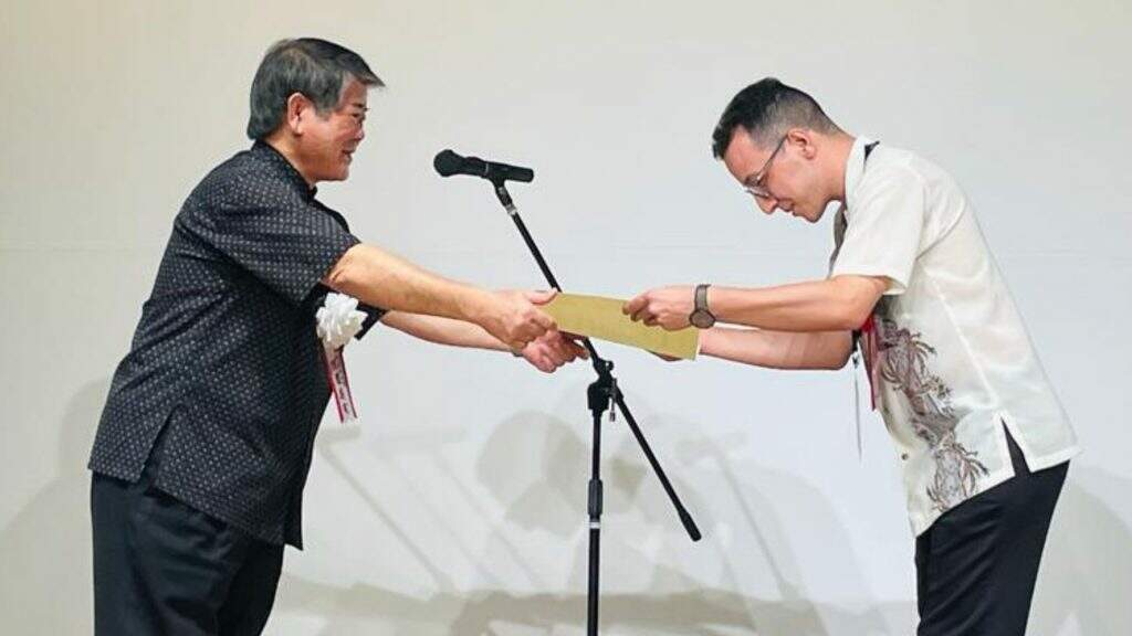 Uma das noites da premiação, em Okinawa. Foto: Crystian Proença/Arquivo Pessoal