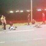 Motociclista e ciclista se envolvem em acidente na Avenida Lúdio Martins Coelho