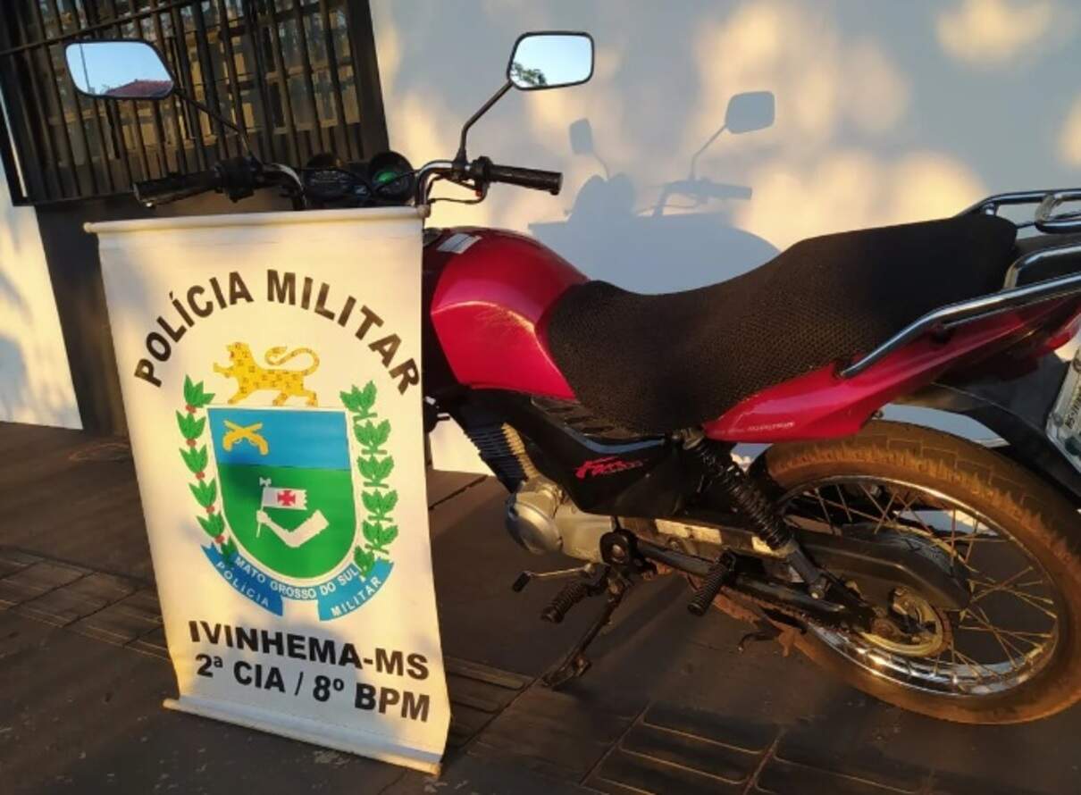Moto furtada é recuperada pela polícia em menos de 24 horas após ser roubada