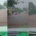 Vídeo: Chuva cobre asfalto em 15 minutos no bairro Lageado na tarde deste sábado