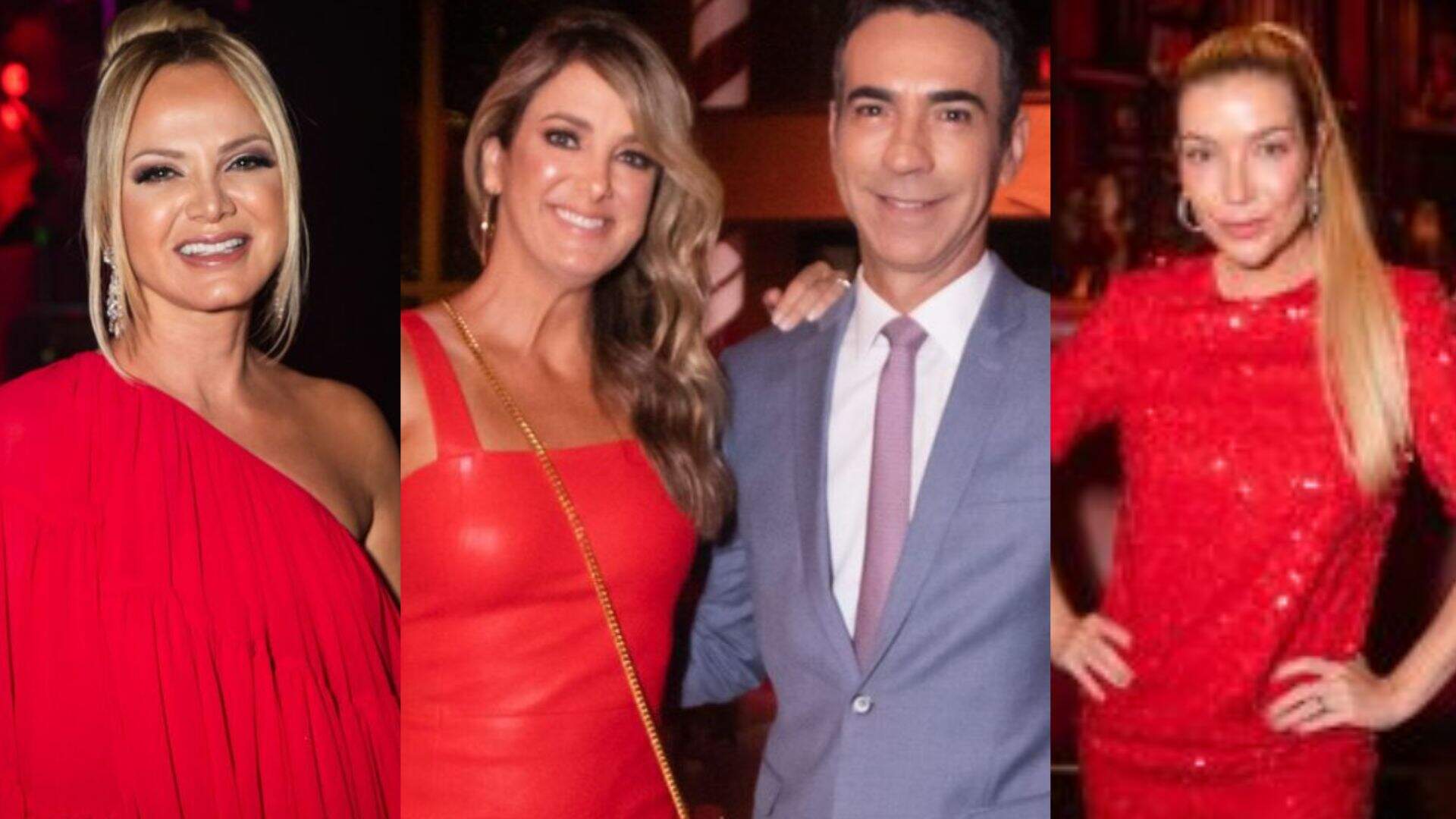 Decoradora dos famosos recebe de Eliana a Luiza Possi em ‘tons de vermelho’ para jantar de Natal