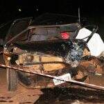 Batida frontal entre carros deixa homem morto na BR-060, em Chapadão do Sul