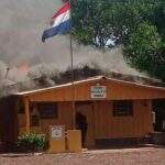 Incêndio destrói posto da Polícia Nacional na região de fronteira