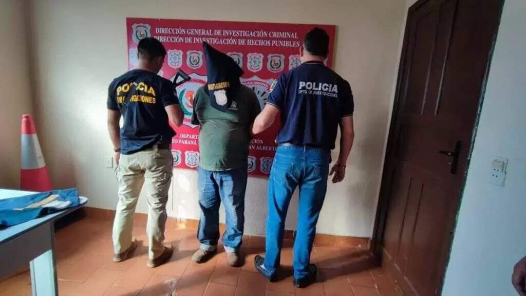 Acusado preso no Paraguai. Foto: Divulgação