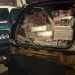Motorista é preso ao fugir da polícia com carga de cigarros contrabandeados