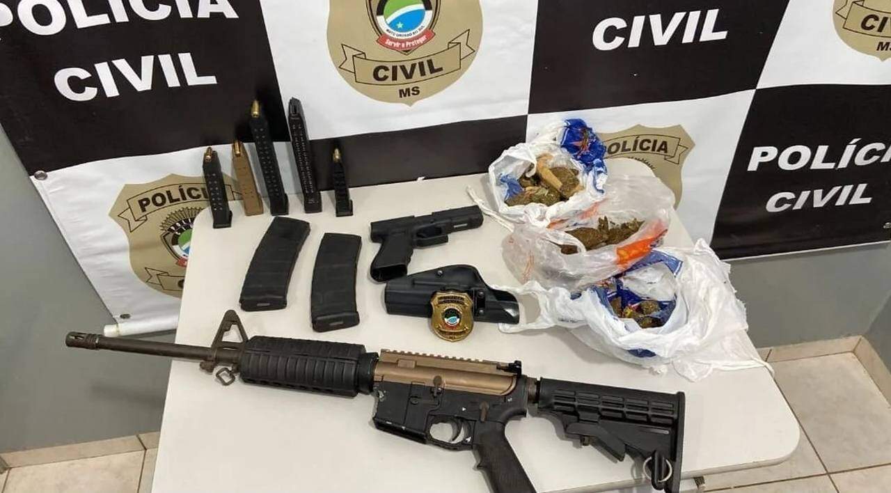 Polícia prende autor de tentativa de homicídio em Ponta Porã e encontra fuzil e pistola