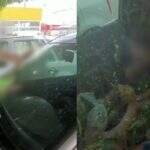 VÍDEO: Polícia resgata criança trancada dentro de carro em estacionamento no Estrela do Sul