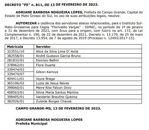 Lista profissionais lotados no Ismac 