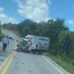 Motorista de caminhão morre em acidente grave com caminhonete na MS-339