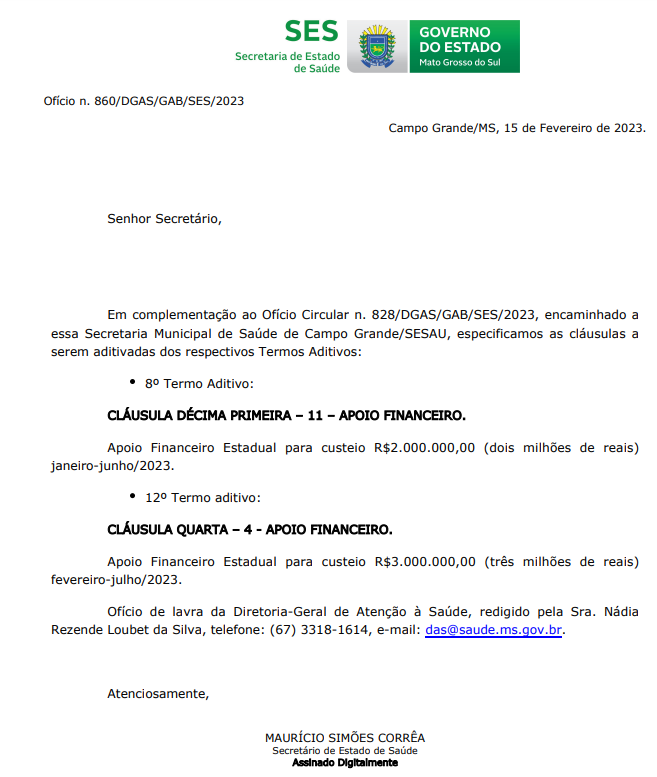 Município 'enrola' liberação de convênio desde o início do ano; SES chegou a intervir com ofício