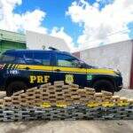 Homem é preso com cocaína escondida dentro de pneu em meio a carga de carreta em MS