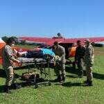 Trabalhador rural é socorrido em avião dos bombeiros após acidente com cavalo no Pantanal
