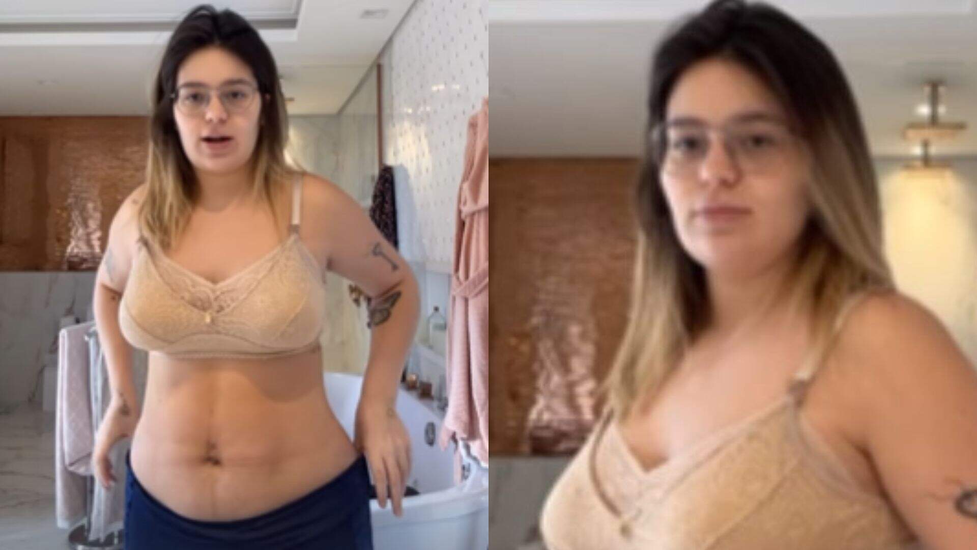 Viih Tube mostra como ficou seu corpo após o parto da filha: ‘tá bem parecido’