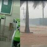 VÍDEO: Chuva forte com ventania no Nova Lima causa alagamentos em ruas e salas de aula