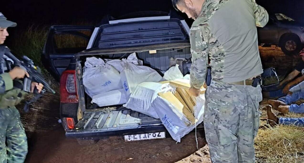 Traficante brasileiro e mais 2 comparsas são presos com mais de 200 quilos de maconha