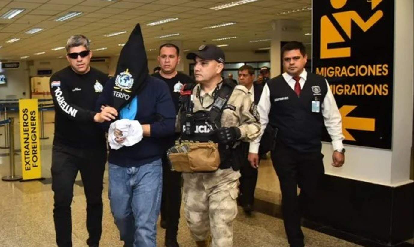 Após três meses preso no Brasil, ‘Tio Rico’ desembarca no Paraguai escoltado pela Interpol