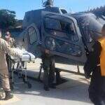 Idosa é resgatada por equipe médica aérea em ilha na divisa de MS com MT