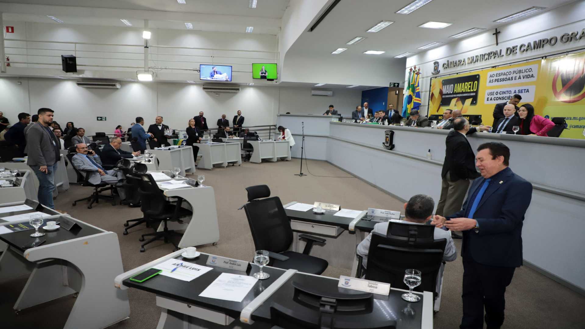 Vereadores de Campo Grande analisam três vetos e um projeto de lei na sessão desta quinta-feira