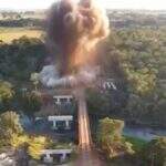 VÍDEO mostra explosão gigantesca com duas toneladas de dinamite em obra de MS