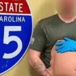 Mulher ‘grávida’ é presa transportando 1,5 kg de cocaína em barriga falsa