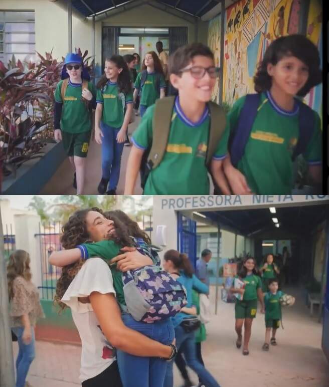 Trajes escolares de "Terra e Paixão" - (Fotos: TV Globo/Reprodução)