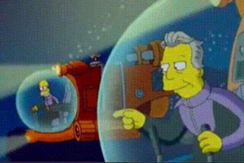 Cena do desenho Os Simpsons, em que fãs apontam semelhança com o desaparecimento do submarino. Foto: Reprodução