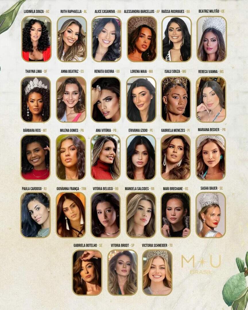 Todas as candidatas do Miss Universo Brasil 2023