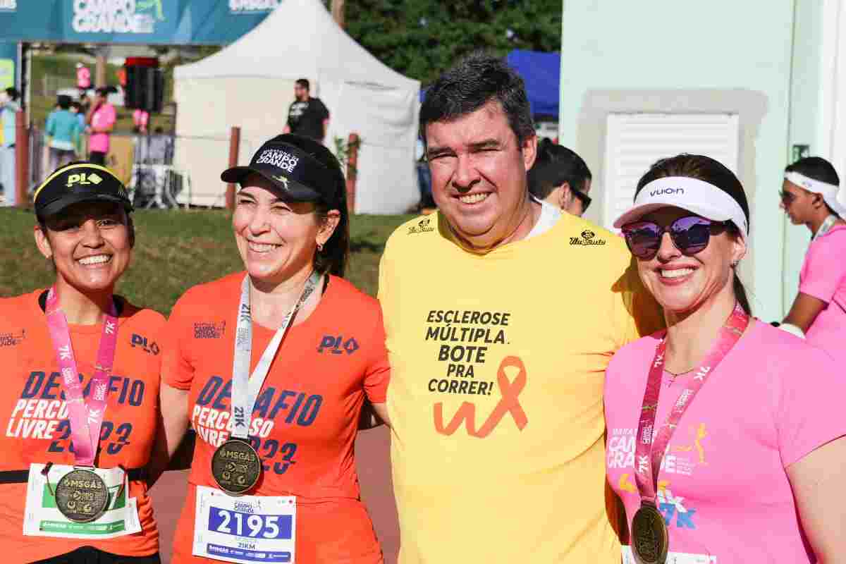 Riedel e Monica na maratona