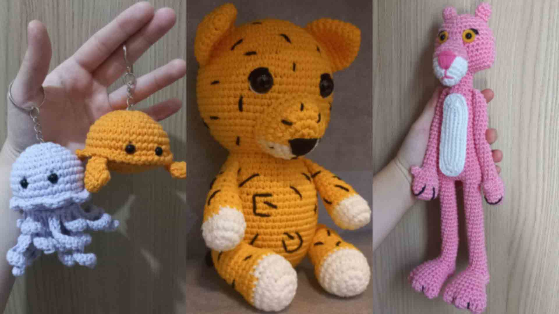 Mais trabalhos da crocheteira. (Liriel Ajiki, Arquivo Pessoal)