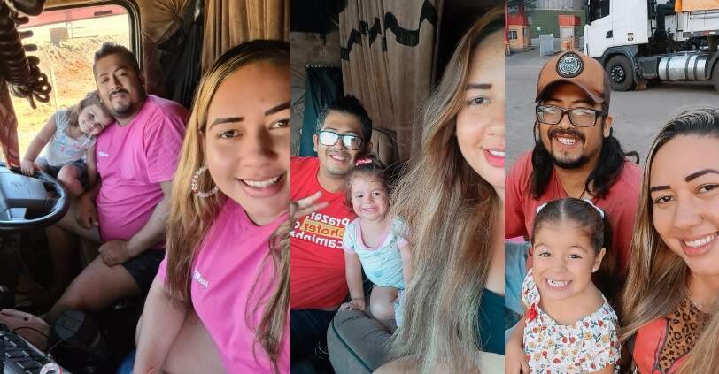 Família de caminhoneiros inspira pessoas - (Fotos: Arquivo Pessoal)