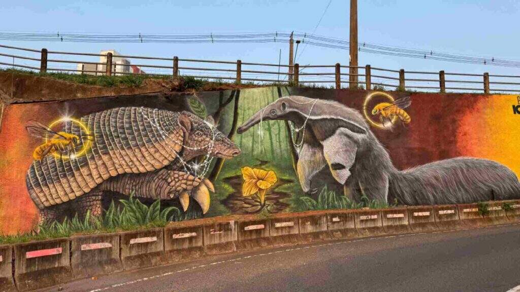Mural antes da pichação